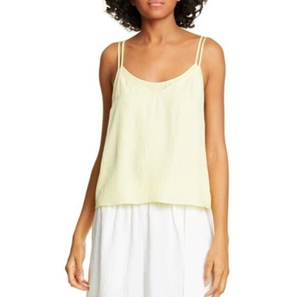 Vince. Double Layer Spaghetti Strap Relaxed Fit Scoop Neck Camisole Tank Top NWT - Picture 2 of 16